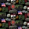 Sykel Enterprises Military Marines Patch Work Cotton Fabric by the Yard